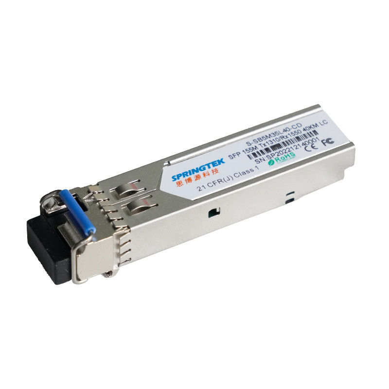 อีเธอร์เน็ต SFP BIDI 40km 1310 / 1550nm 155M SM LC DFB DOM โมดูลรับส่งสัญญาณแสง