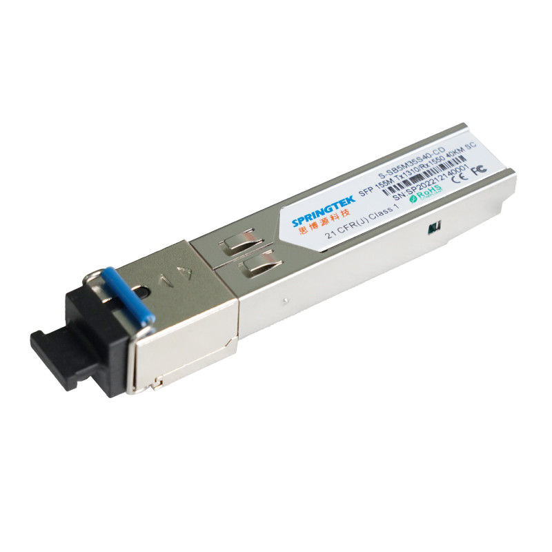 155M เข้ากันได้ Juniper/Arista SFP BIDI 40KM โมดูลออปติคัล TX1310nm/RX1550nm SC DDM Transceiver