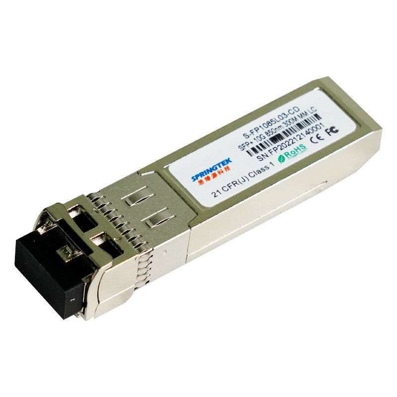 10G SFP+SR Optical Transceiver, ตัวเชื่อมต่อ LC, 850nm สูงถึง 300m บน MMF
