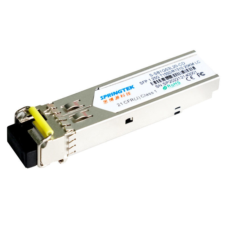ขาย SFP Simplex 1.25G 20km WDM BIDI SFP โมดูลไฟเบอร์เดี่ยว 1550 / 1310nm SMF ราคาโรงงาน SFP LC โมดูล