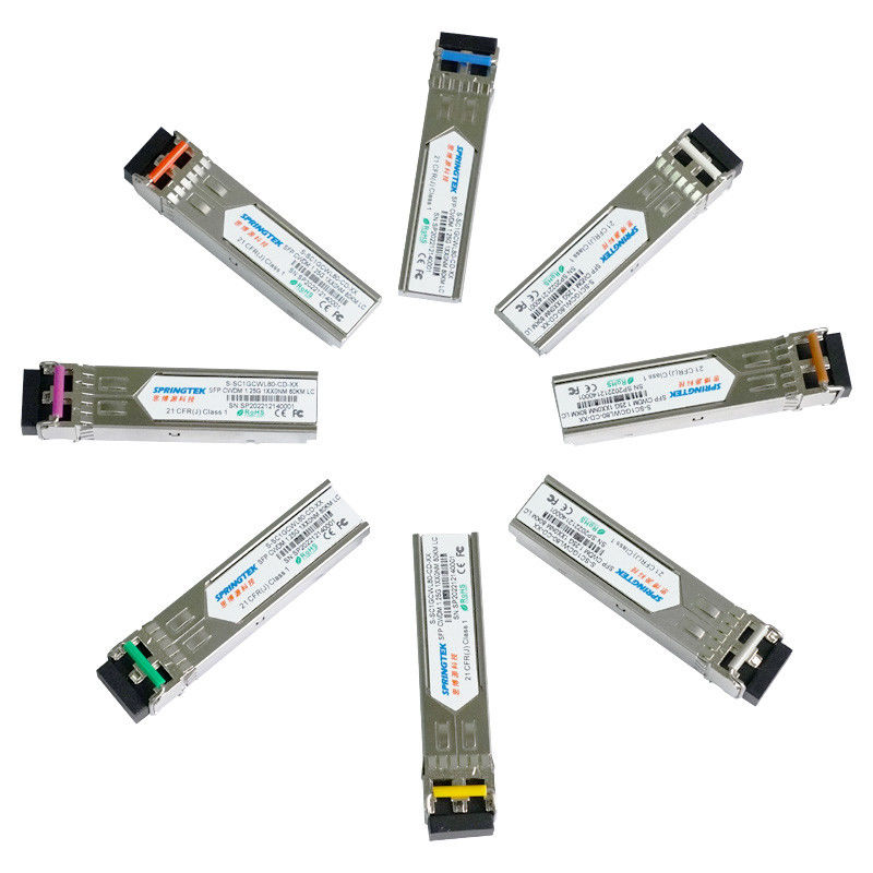 1.25G CWDM1270 ~ 1610nm Transceive ที่เข้ากันได้ SFP LC ER ZR ZR + พร้อมโมดูลออปติคัล DDM