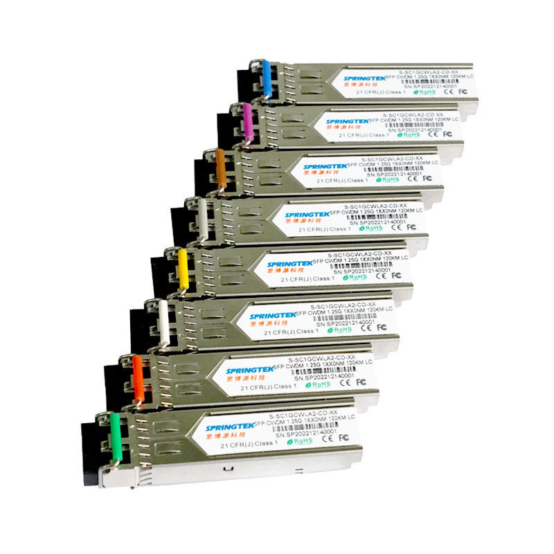 OEM Cisco เข้ากันได้ 1270 ~ 1610nm LC 1.25Gbps 120km CWDM SFP พร้อมโมดูลรับส่งสัญญาณ DDM
