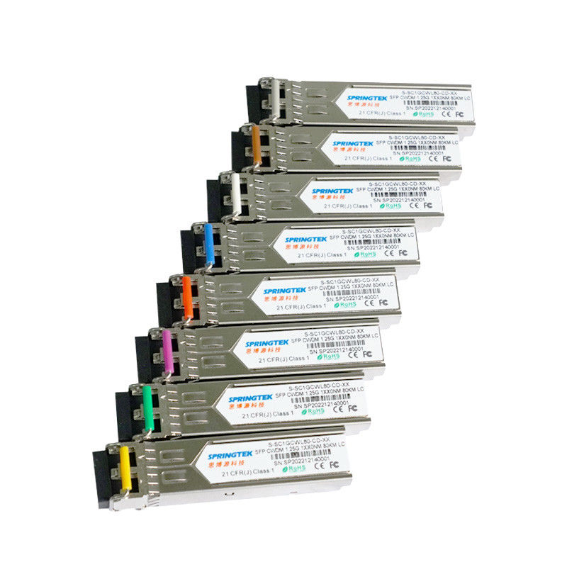 1.25G CWDM1270 ~ 1610nm Transceive ที่เข้ากันได้ SFP LC ER ZR ZR + พร้อมโมดูลออปติคัล DDM