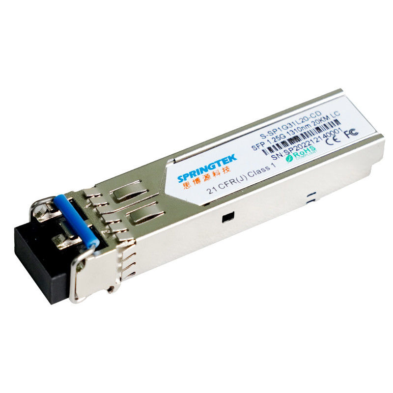 1.25G LX SFP 1310nm 20km 1000BASE-LX Single Mode Dual Fiber LC โมดูลตัวรับส่งสัญญาณ DDM 1G LX 20km