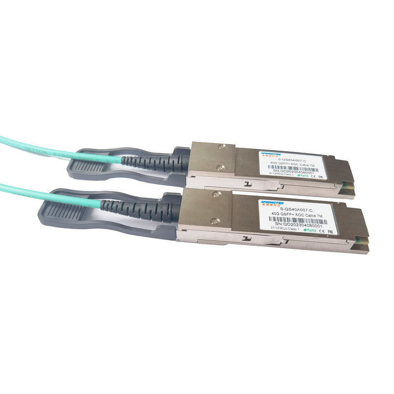 40G QSFP+ถึง QSFP+ AOC Active Optical Cable 7M Arista Alcatel Avaya Nokia