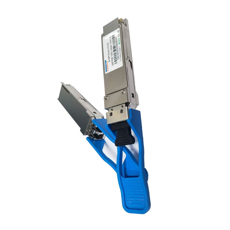 Duplex LC SMF 100gbase Cisco QSFP28 LR4 ตัวรับส่งสัญญาณที่เข้ากันได้ 1310nm 10km DOM LAN WDM
